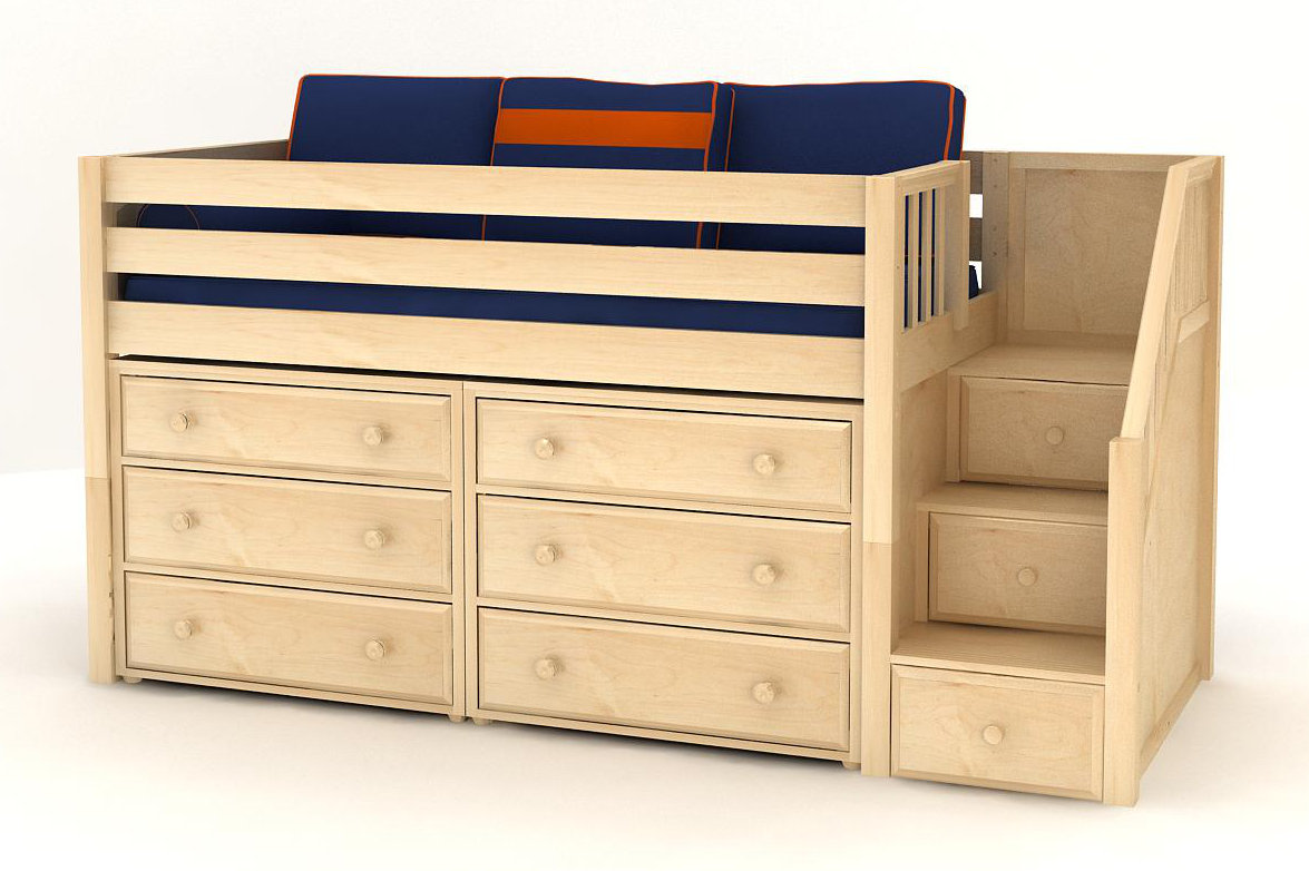 Maxtrix Kids Great3 Low Loft Bed with Storage & Reviews Wayfair